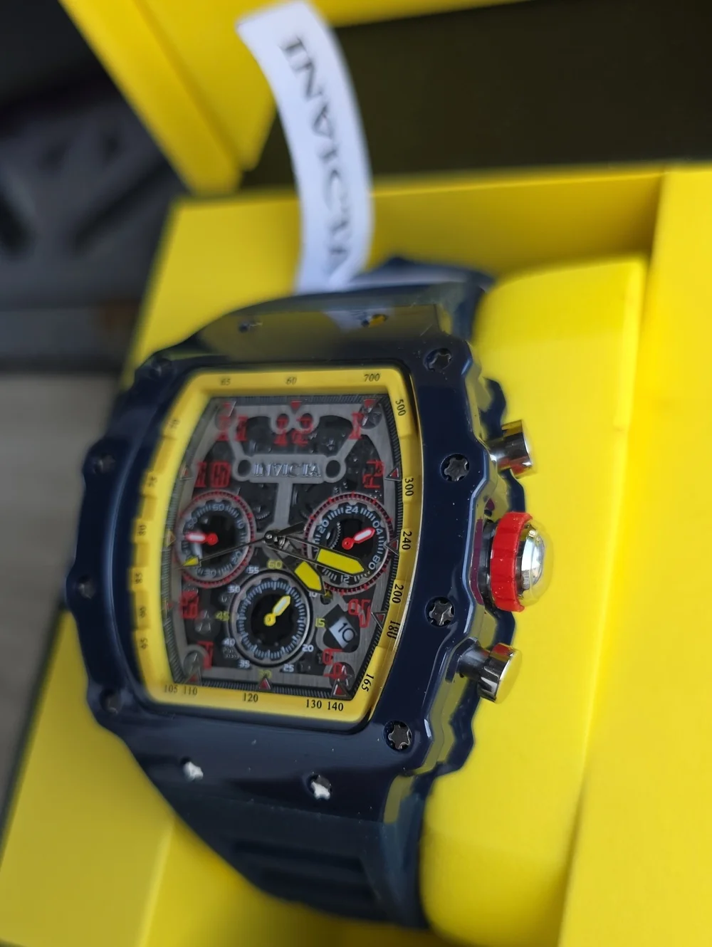 472. Invicta Racing 69739  44mm Grey, Yellow